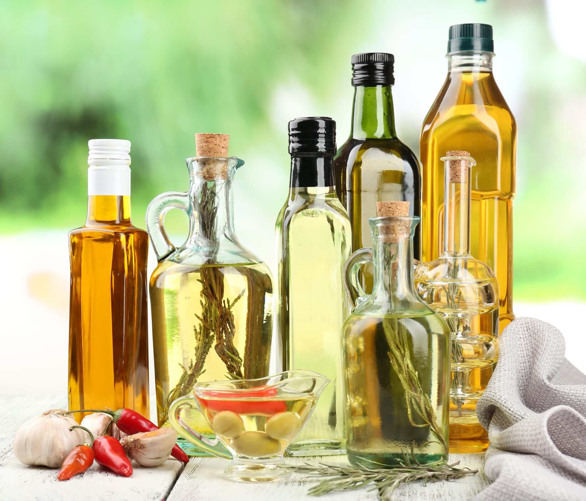 collection of cooking oils